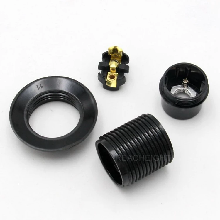 Candelabra Socket With Ring Black Phenolic Candelabra Base Lamp Holder Light Socket E12 Lamp