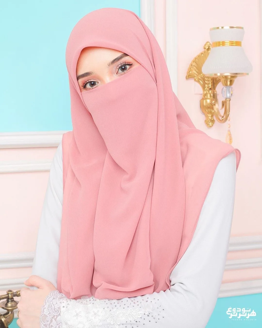 Custom Made Malaysia Women Instant Hijab Shawl With Face Cover Easy To ...