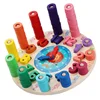 3 in 1 Early Educational Clock Number Geometry Matching Wood Material Montessori Wooden Puzzle Toys