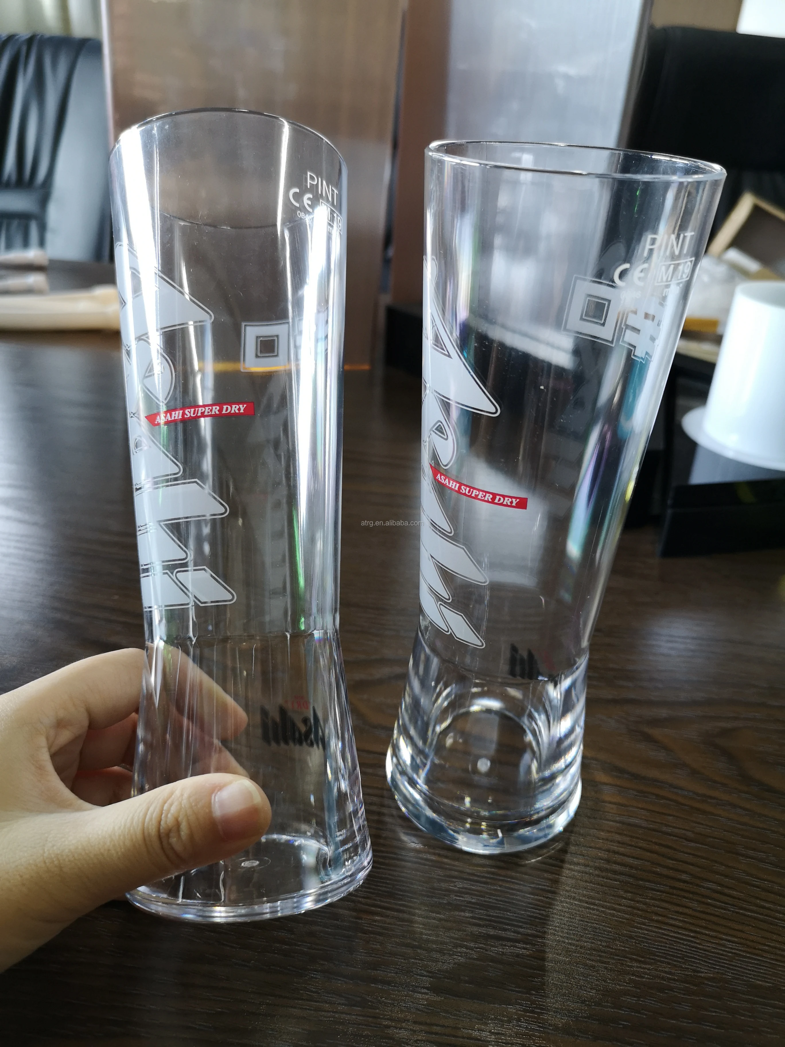 Food grade plastic transparent PC beer cup cone shape beer cup