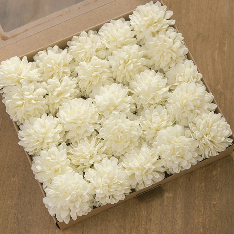 Z1286 Fast Delivery 7 Colors 25pcs Artificial Foam Dahlia Flower Heads