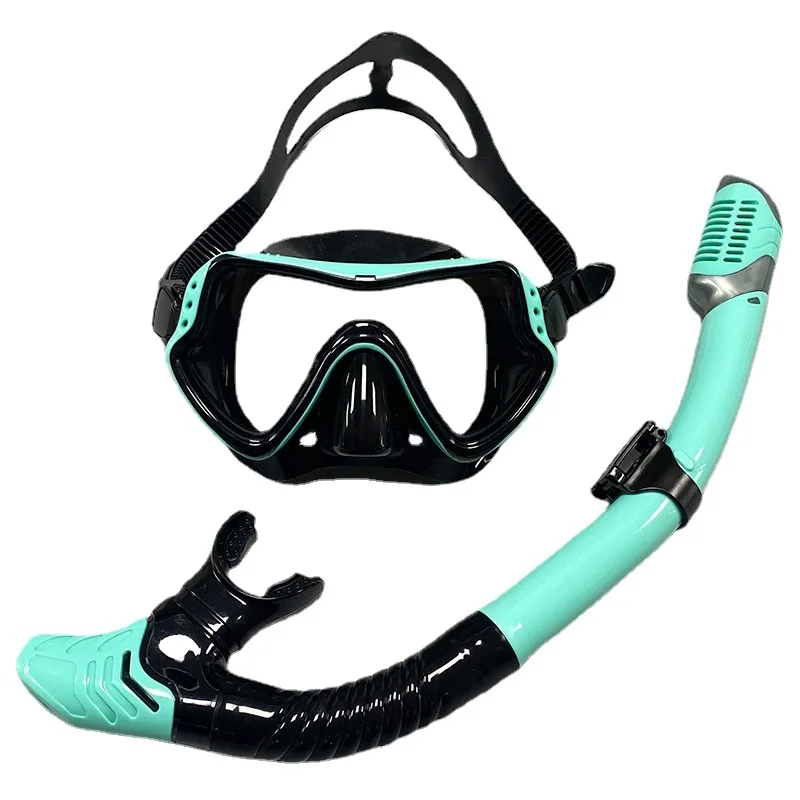 Snorkel Set Silicone Face Mirror Swimming Snorkeling Mask Diving ...