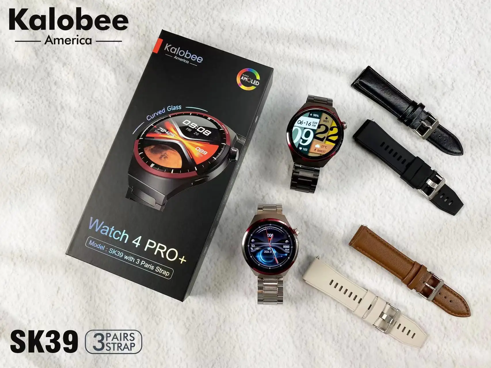 SK39 Black Smart Watch for Call Language Assistant Offline Payment Music Sports Features Multifunctional Heart Rate IOS Factory