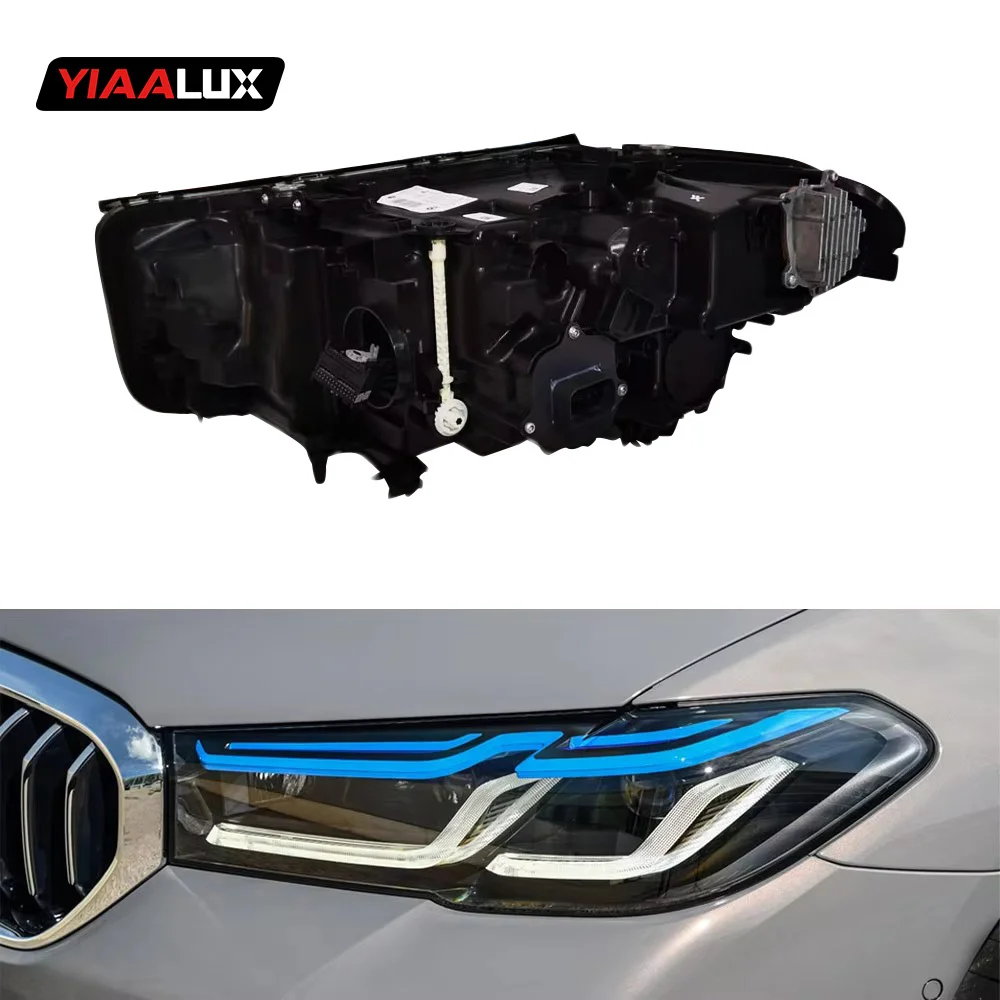 YIAALUX G30 headlight For BMW 5 series 2018-2022 G38 G30 LED Headlamp car upgrade M5 style laser headlight details