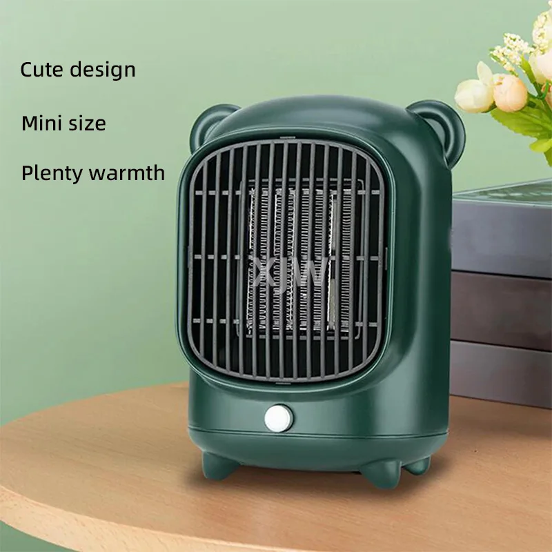 2023 New Cute Bear Mini Portable Heater Cartoon Desktop Heater Electric