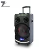 portable trolley flashing light rechargeable studio monitor speakers