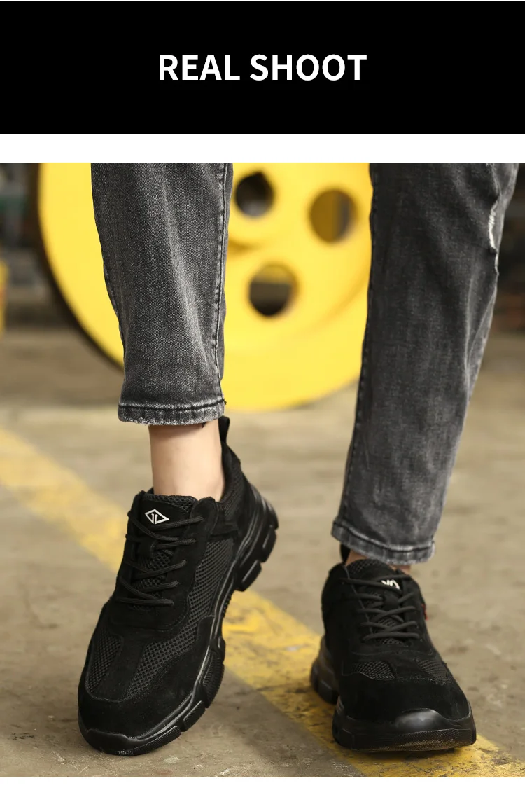 Safety shoes with plastic toe cap