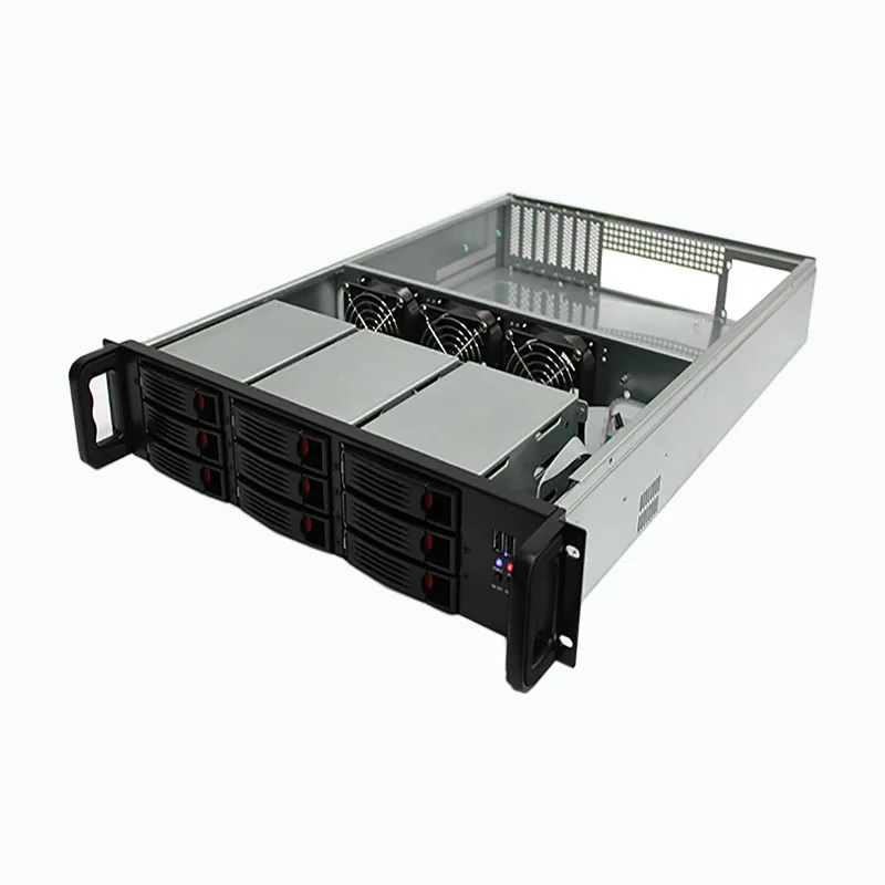 1u 2u 3u 4u Rack Mount 9 Bays Hot Swappable Server Case Network Attached Storage Server Chassis