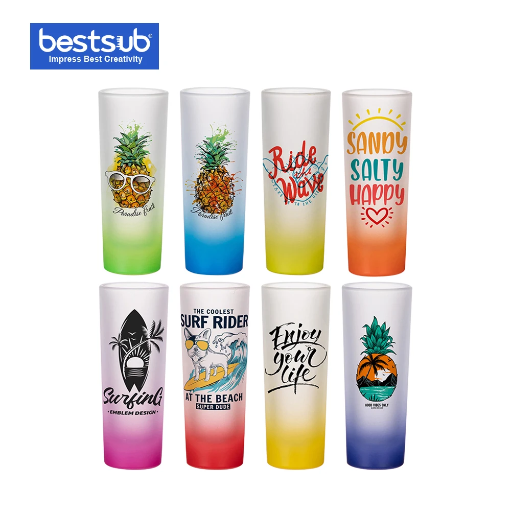 Bestsub Wholesale Sublimation Banks 3oz Mug Gradient Rainbow Color