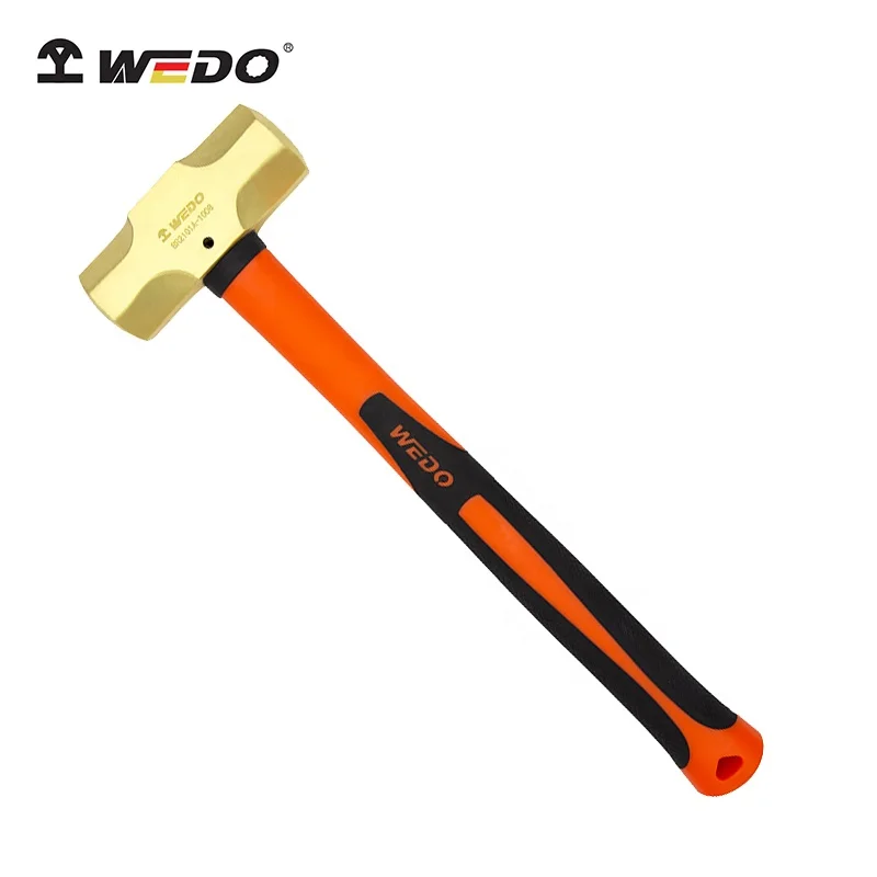 Wedo 1lb To 10 Lb Heavy Duty Fiberglass Handle Brass Sledge Hammer ...