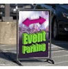 24 x 36 Custom Double Sided Aluminum Swinger Sign frame Ring Hooks Outdoor Display poster stand