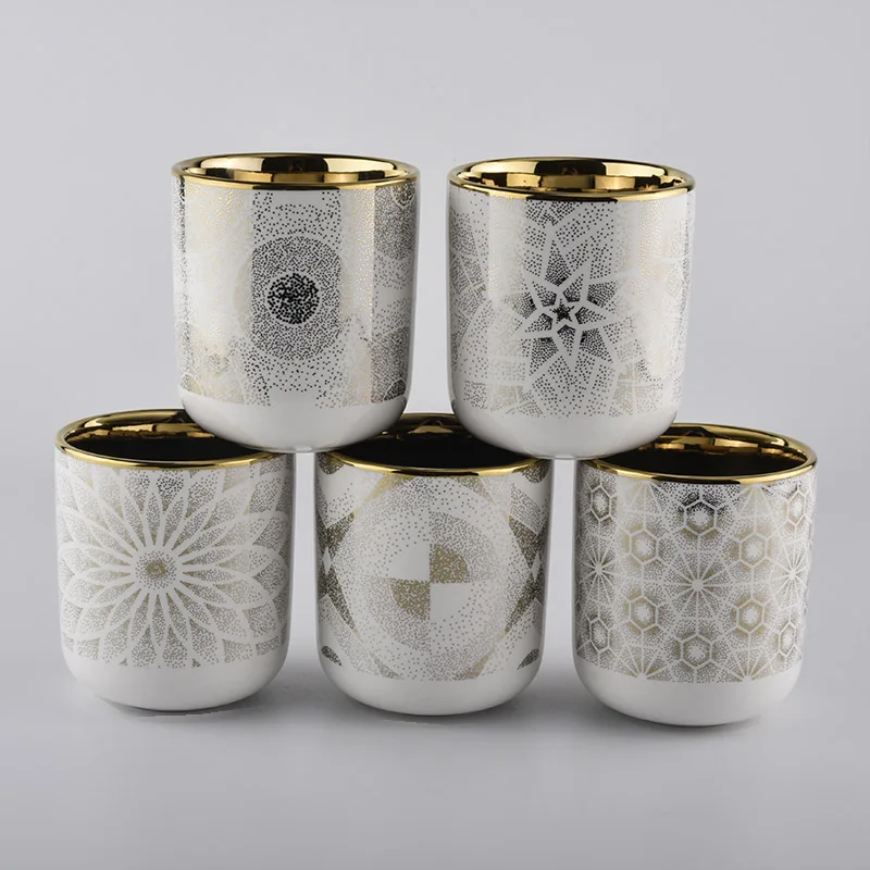 decorative ceramic candle jars for Christmas