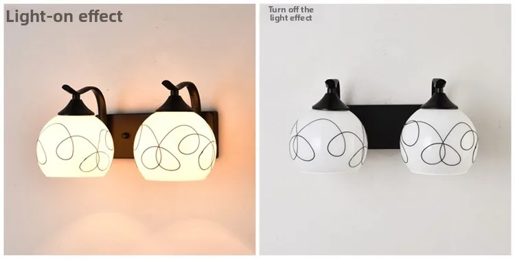 product nordic modern minimalist led wall lamp for living room tv background bedroom bedside simple creative staircase balcony iron e26-12