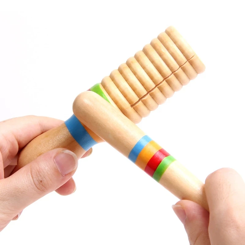 Musical Toys Educational Toys Handle Clapping Preschool Gifts Infant Wooden YW 