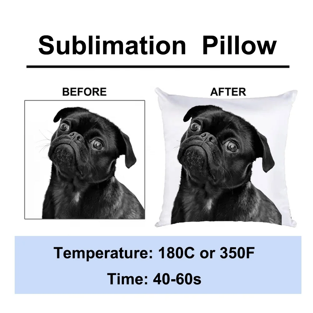 Hot Sale 40*40cm Sublimation Pillow Case Heat Transfer Printing Pillow