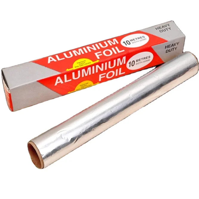 [1 Pack] Heavy Duty Food Service Aluminum Foil Roll (18 inch x 500 FT) with  Sturdy Corrugated Cutter Box - Great for Grill Use, Kitchen Wrap, Foil