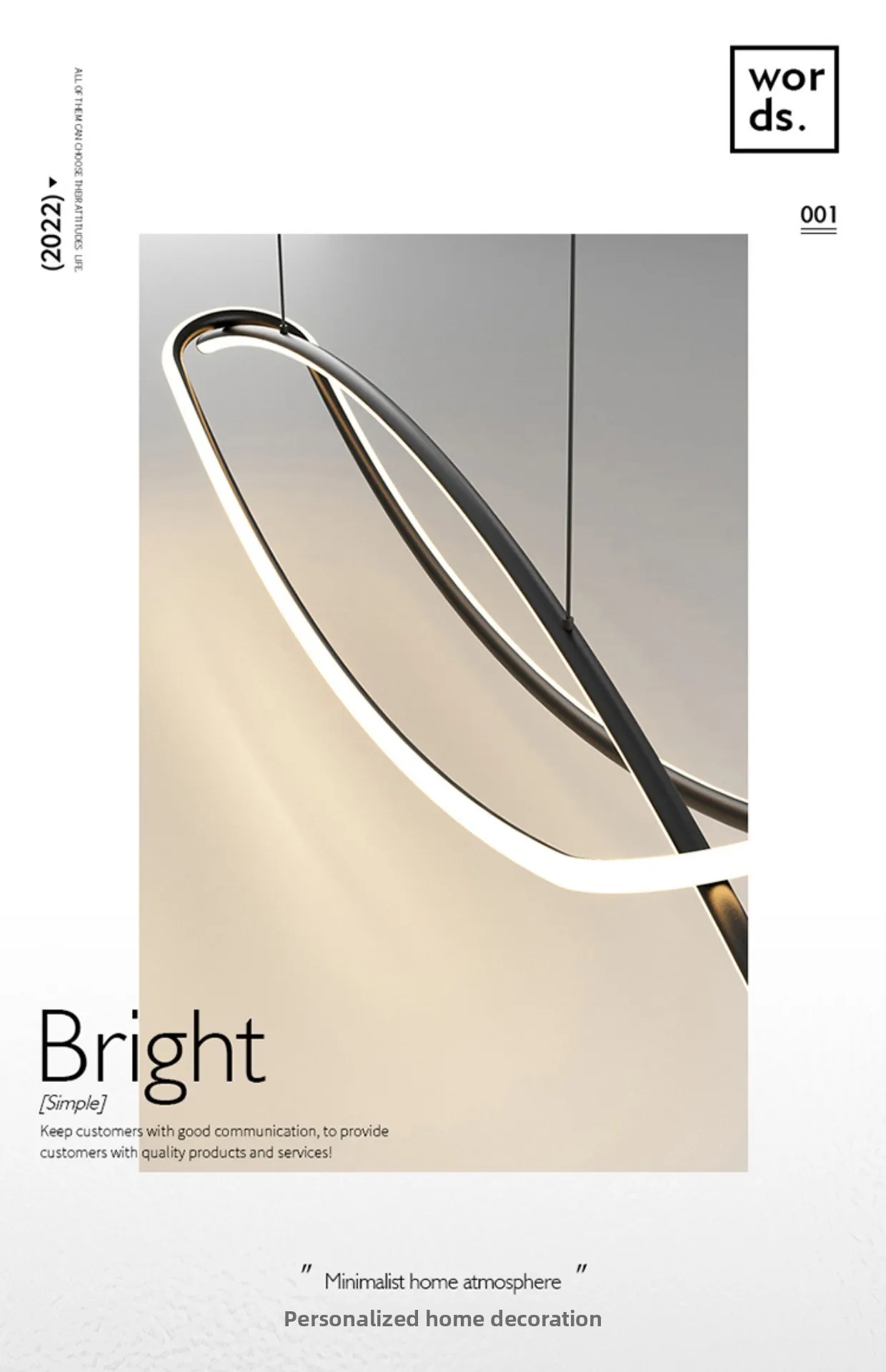 product new trendy personality creative designer bar restaurant nordic minimalist line dining room office 220v led pendant light acrylic-2