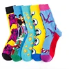 Compression socks for men 3d fashion cartoon tube socks Multicolor flower socks