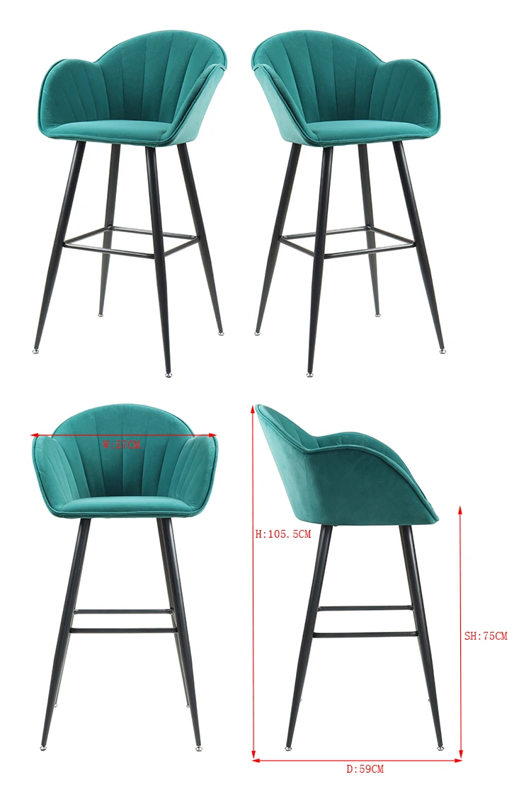 Modern Design Stool High Nordic Chic Style Restaurant Hotel Lobby Party