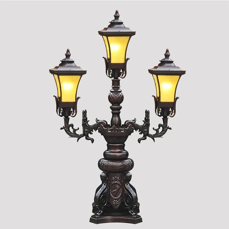 Factory high standard 6m 5m 4m ornament aluminum garden light pole for street light