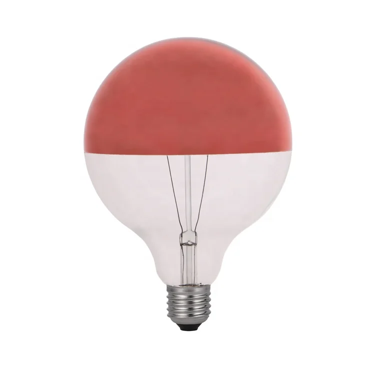 G125 LED Filament Bulb G40 LED Half Pink Gold Bulb Vintage LED Edison G125 LED Filament Bulb G125 LED red shadowless lamp dimmin