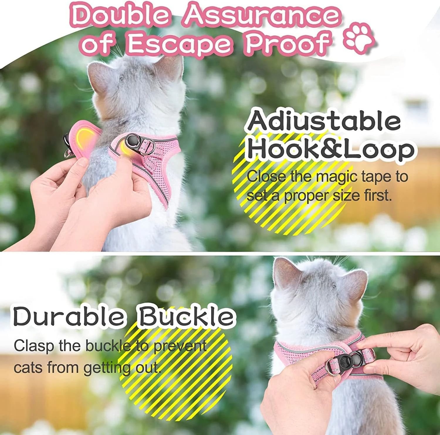 Luxury Anti-Escape Harness Vest Style Dog Cat Leash Reflective Feature Cute Animal Pattern Velvet Available Large XL Small Pets