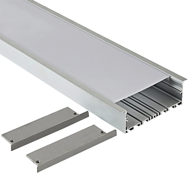 100x35mm LED aluminum profile wide channel for office linear light customized engineering aluminum with plastic led profile