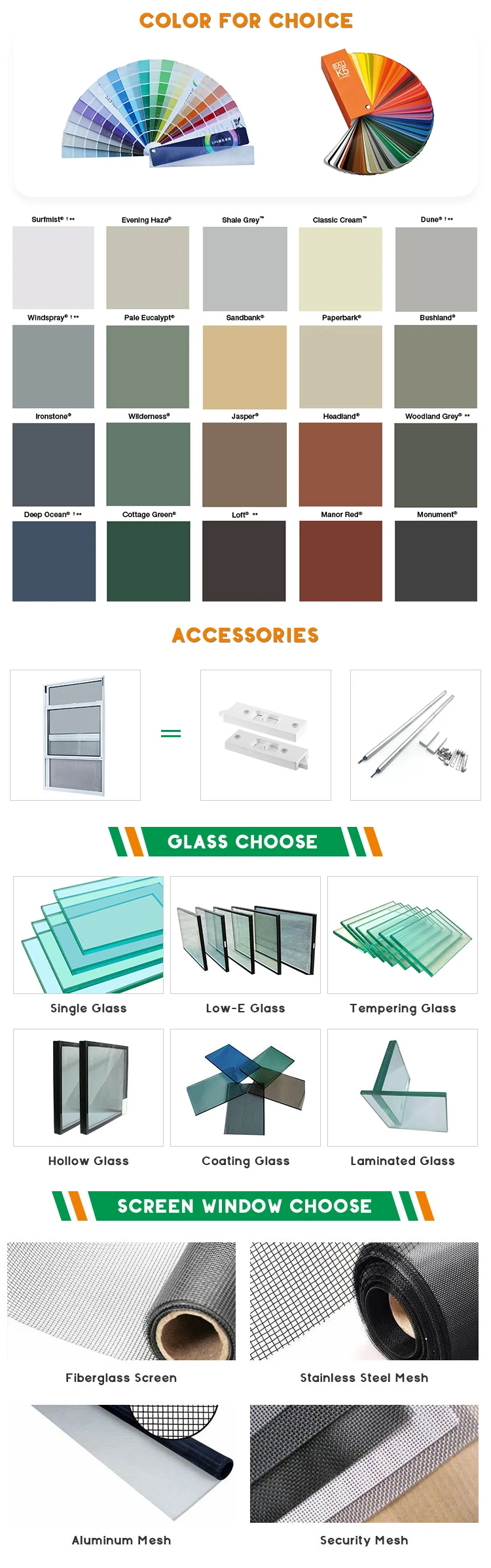 Factory Price Windows And Doors/Aluminium Single Hung Window With Glass Type