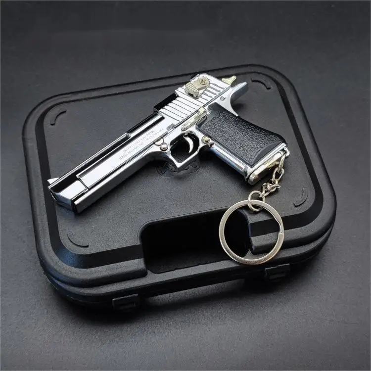 Fuya 13 Desert Eagle Keychain Pendant Gift Full Metal Gun Model Toy