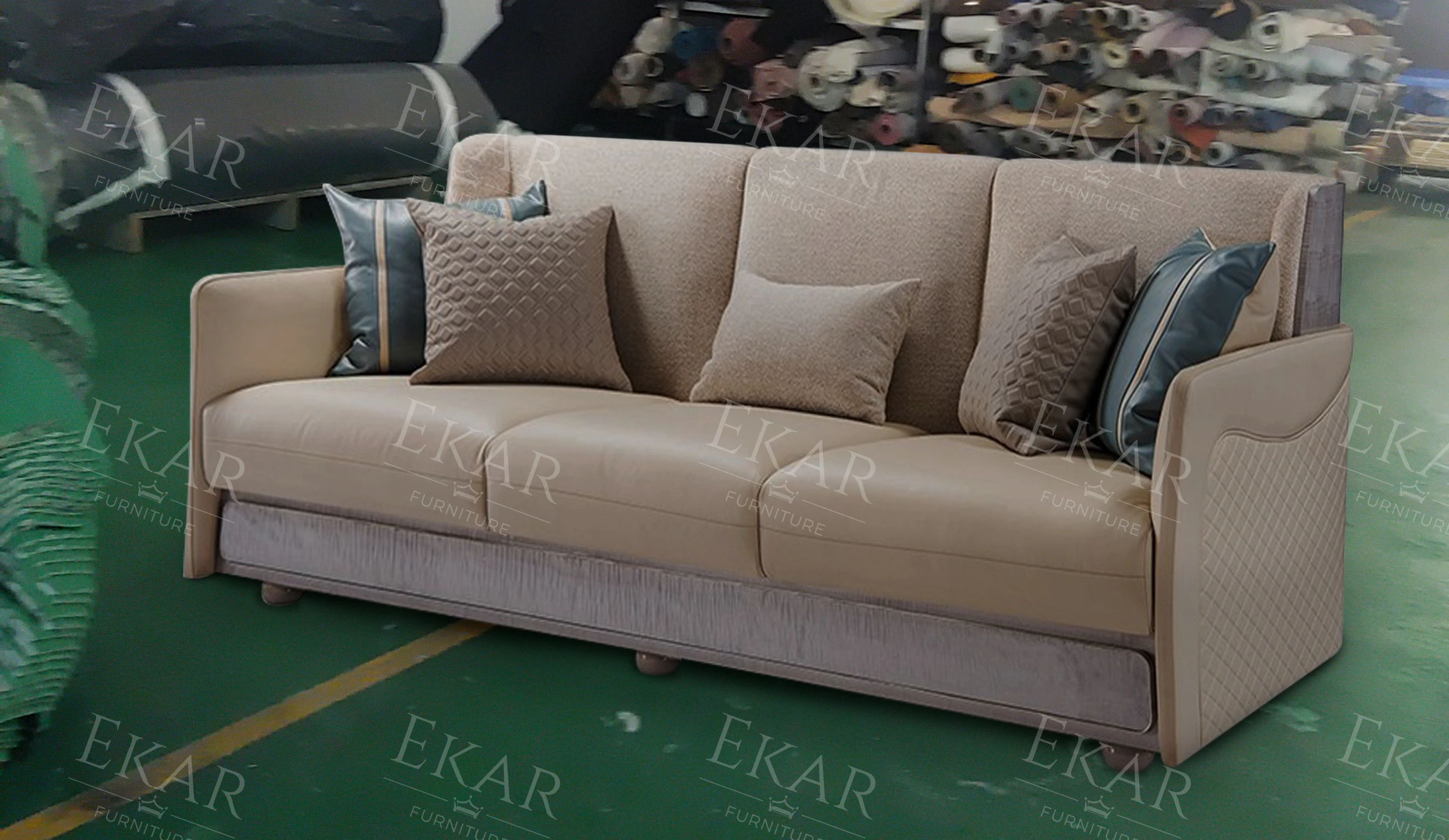 High-End Italian Leather Sectional Sofa - Modern Luxury for Your Living Room factory