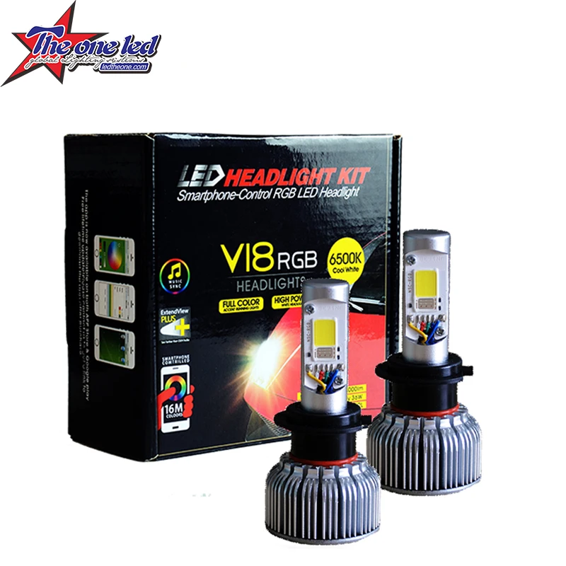 Factory sell price 40W 2 Sides 360 Degree Emitting Universal 9006 H7 Auto LED Headlight