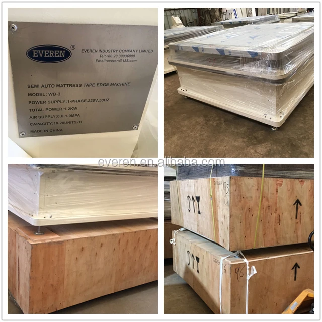 Tape edge machine packing