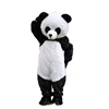 New Version Long Plush Panda Mascot Adult Costume For Life Size Full Body Panda Character Outfits For Kid's Birthday Halloween