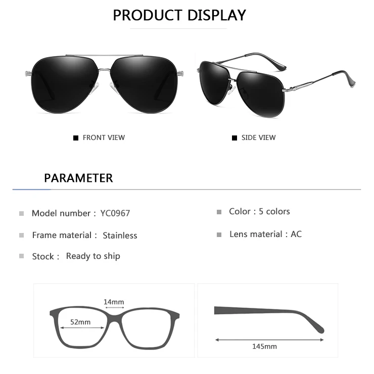 EUGENIA 2020 high quality china custom uv sun glasses men oem made in china metal sunglasses uv400