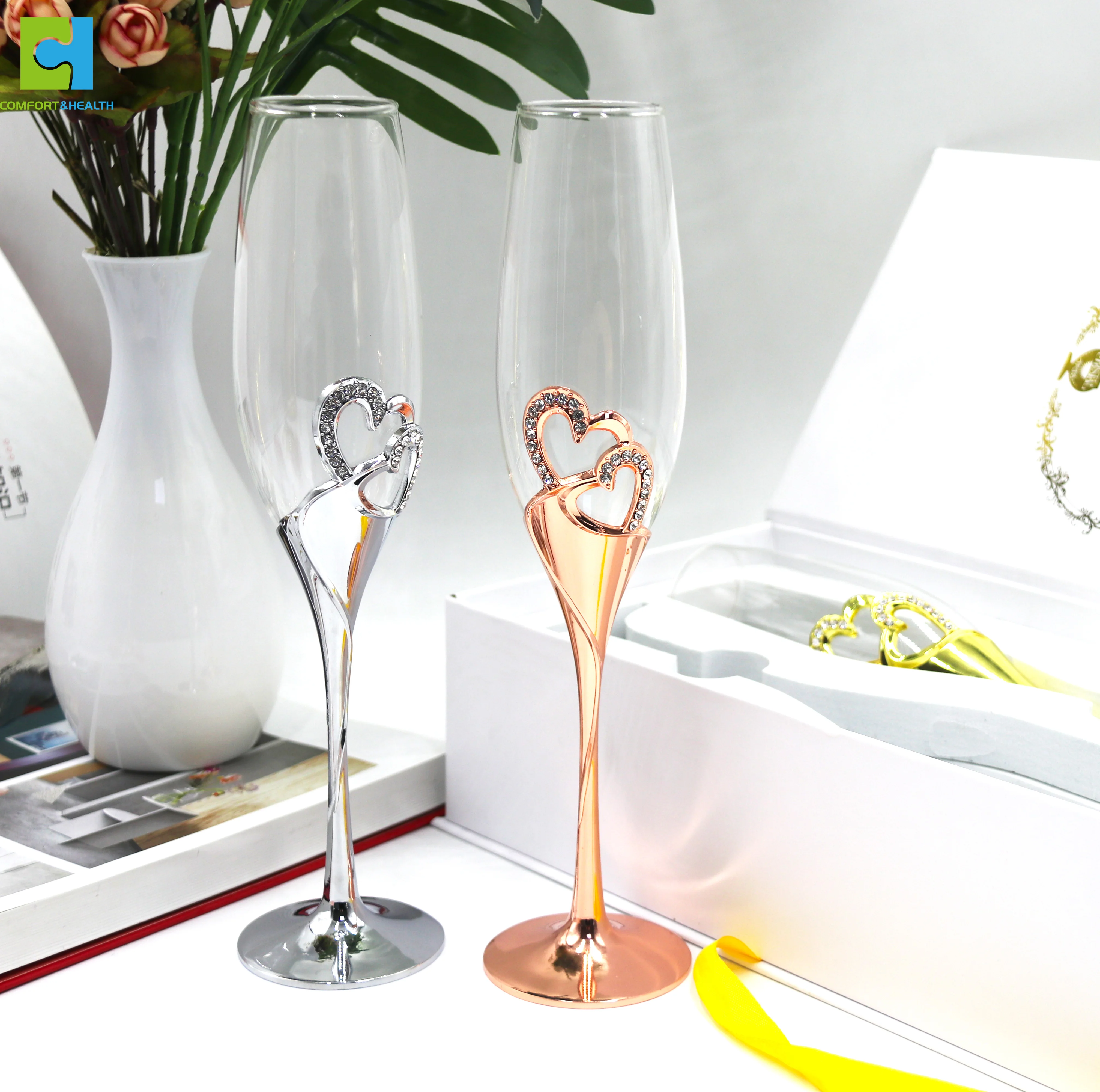 White Acrylic Moet Crystal Goblet Champagne Glasses Buy Crystal