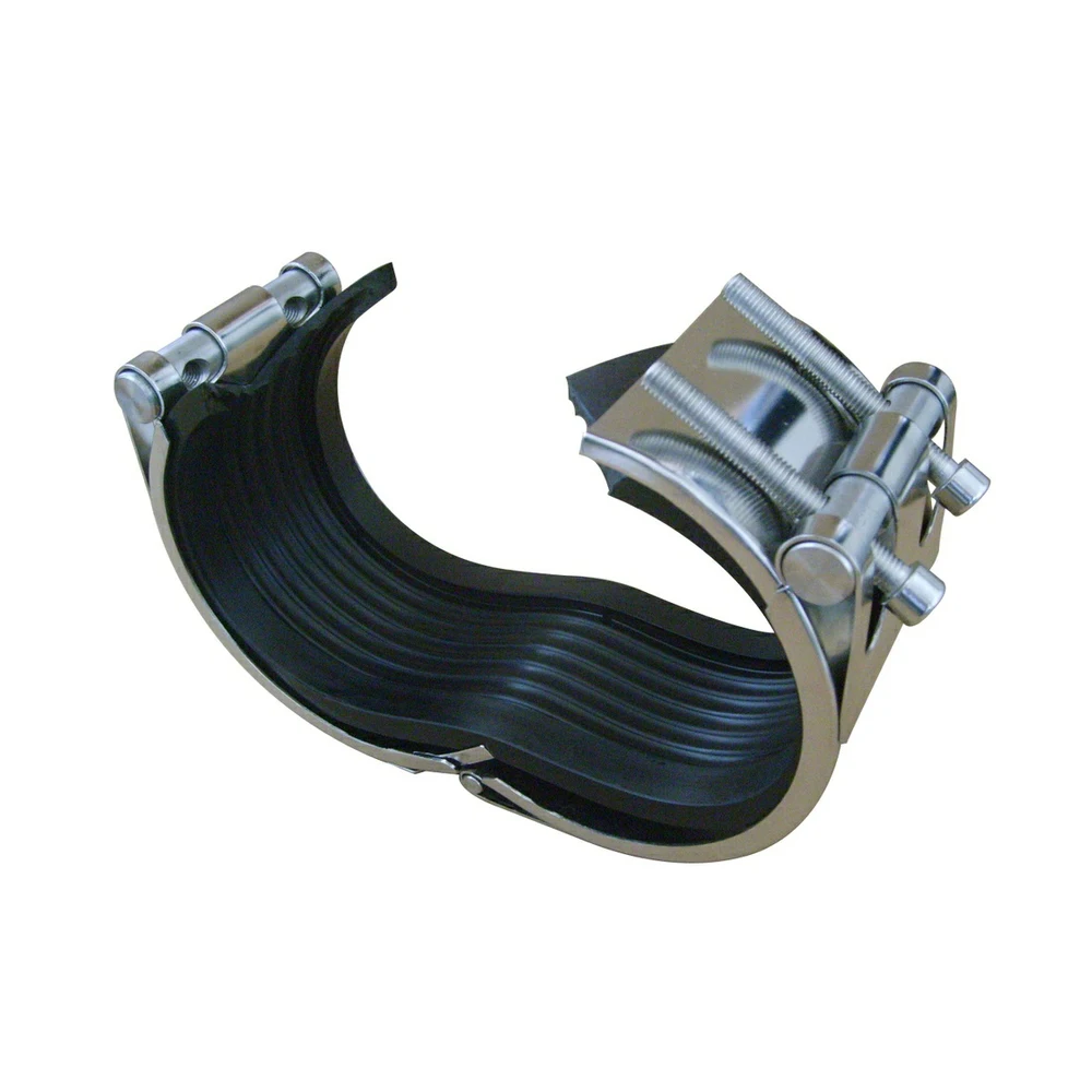 Rubber pipe clearance repair clamp