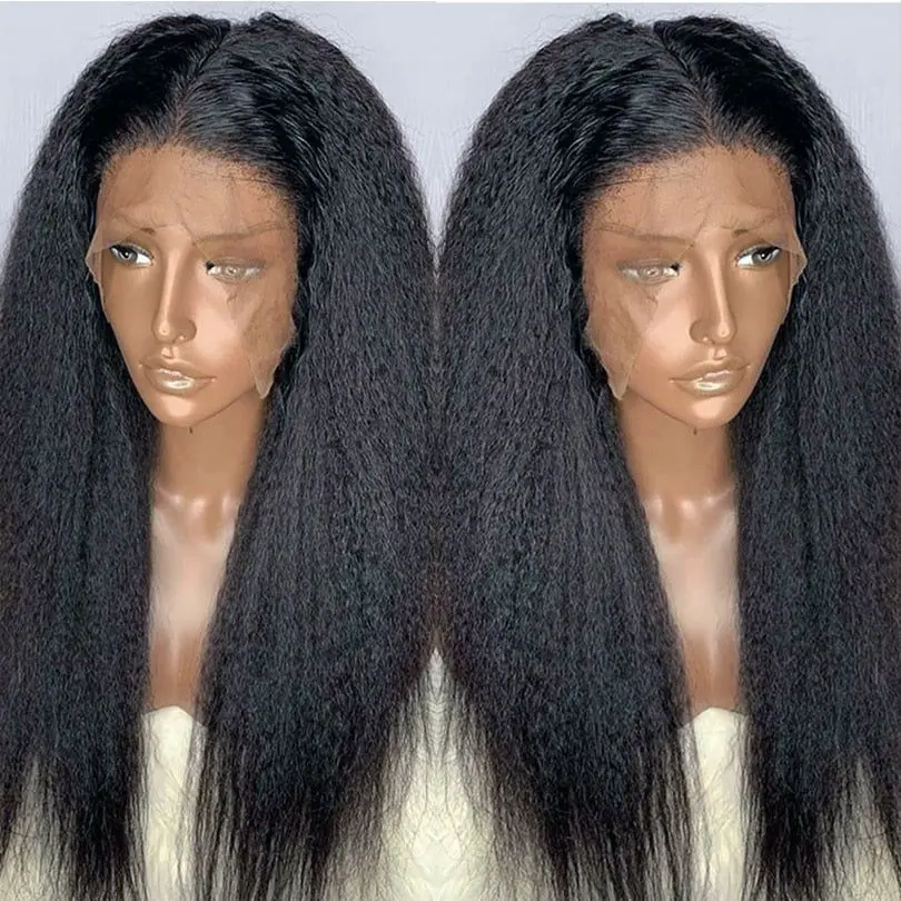 Uniky Kinky Straight Wig Vendors Brazilian Hair Afro Glueless Wigs