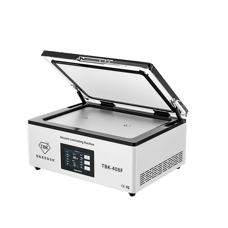 Full vacuum laminating machine with smartphone mounted in chamber