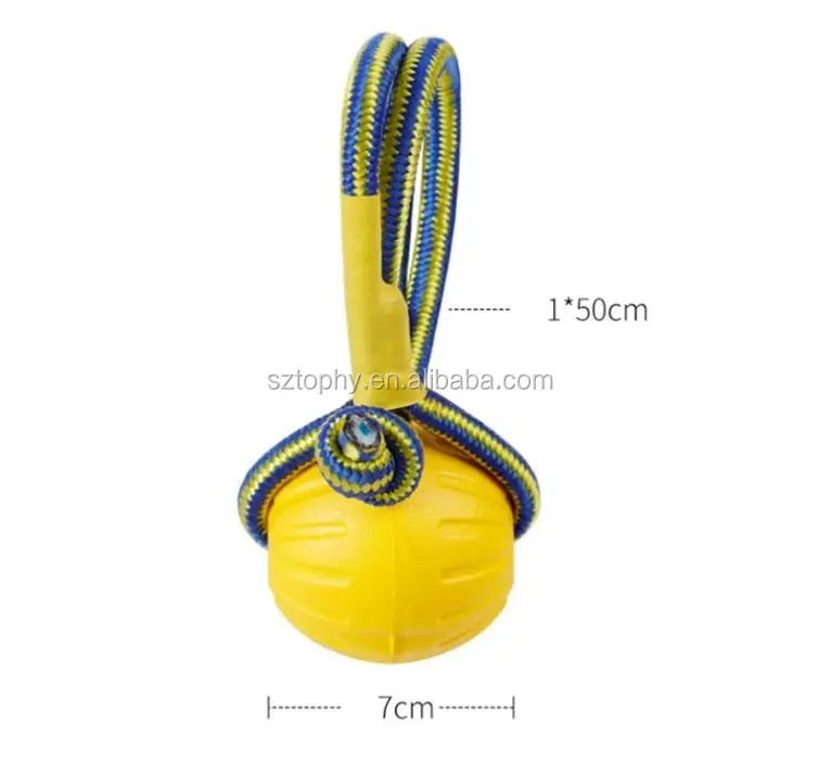 Wholesale Eva Dog Ball With Rope Floating Dog Toys Pet Training Ball