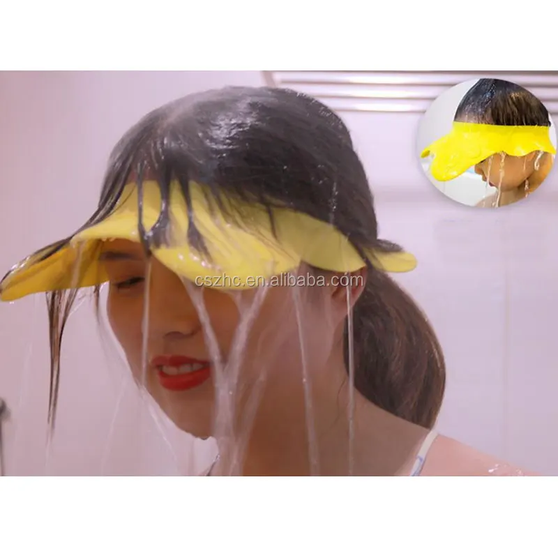 High Quality Infants Soft Protection Baby Shower Cap Silicone Shower Visor Bathing Hat