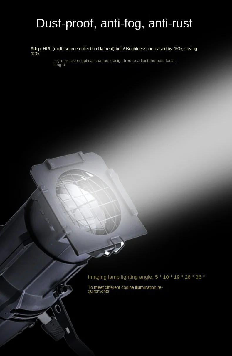 Customized 750W High-Power T-Stage LED Spotlight Film Television DJ Wedding Imaging Light Color Stage Lighting Moving Head Spot