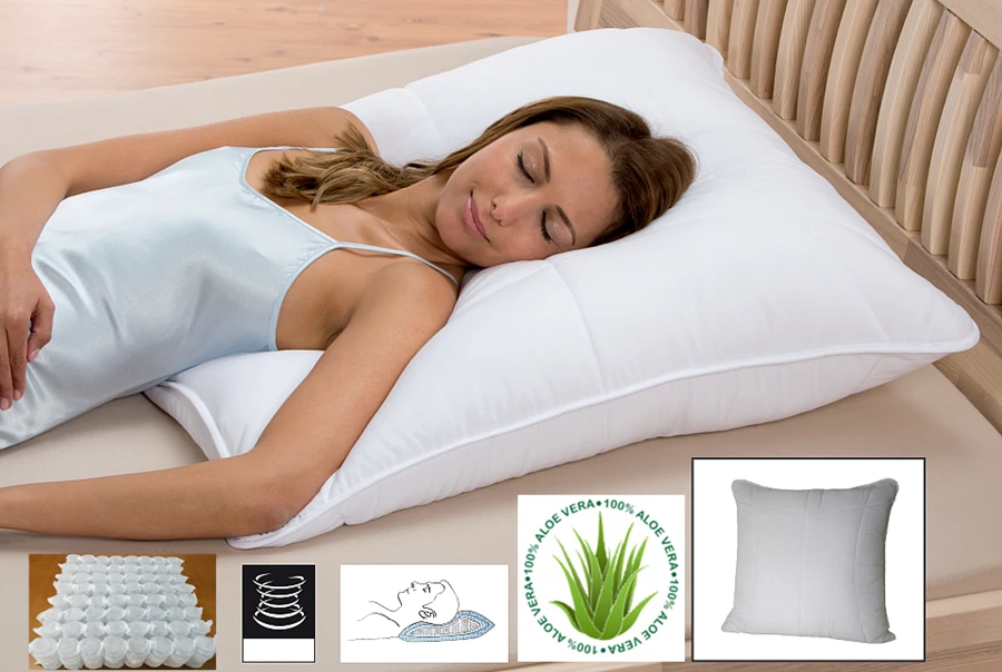 热卖芦荟完美的脖子支撑口袋弹簧枕头 - buy aloe vera pillows,neck