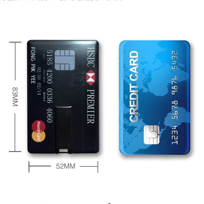 Usb Credit Card 2.0 3.0 Pendrive 1gb 2gb 4gb 8gb 16gb 32gb 64gb 128gb ...