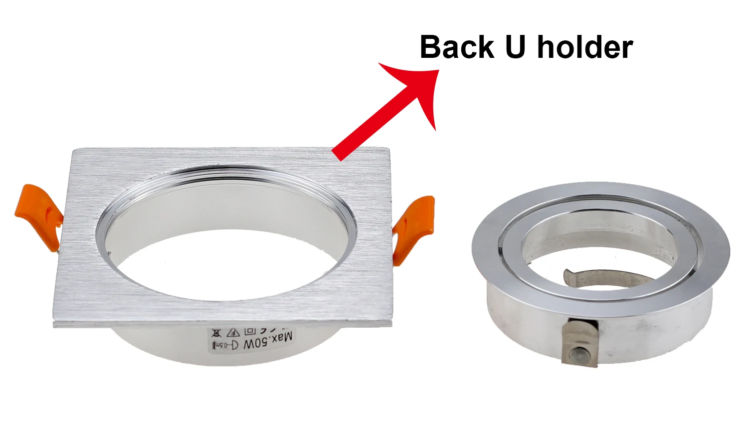 Recessed Spot Light Frame Adjustable Led Downlight Casing Square Led Spotlight Frame Fixtures