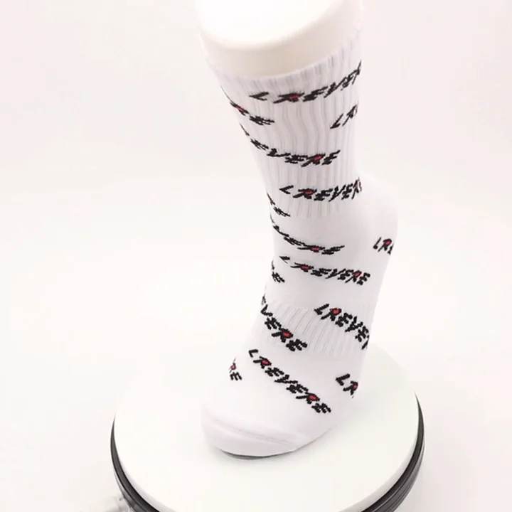 Free Sample Sock Custom Print No Minimum Order Logo Cotton Oem Design