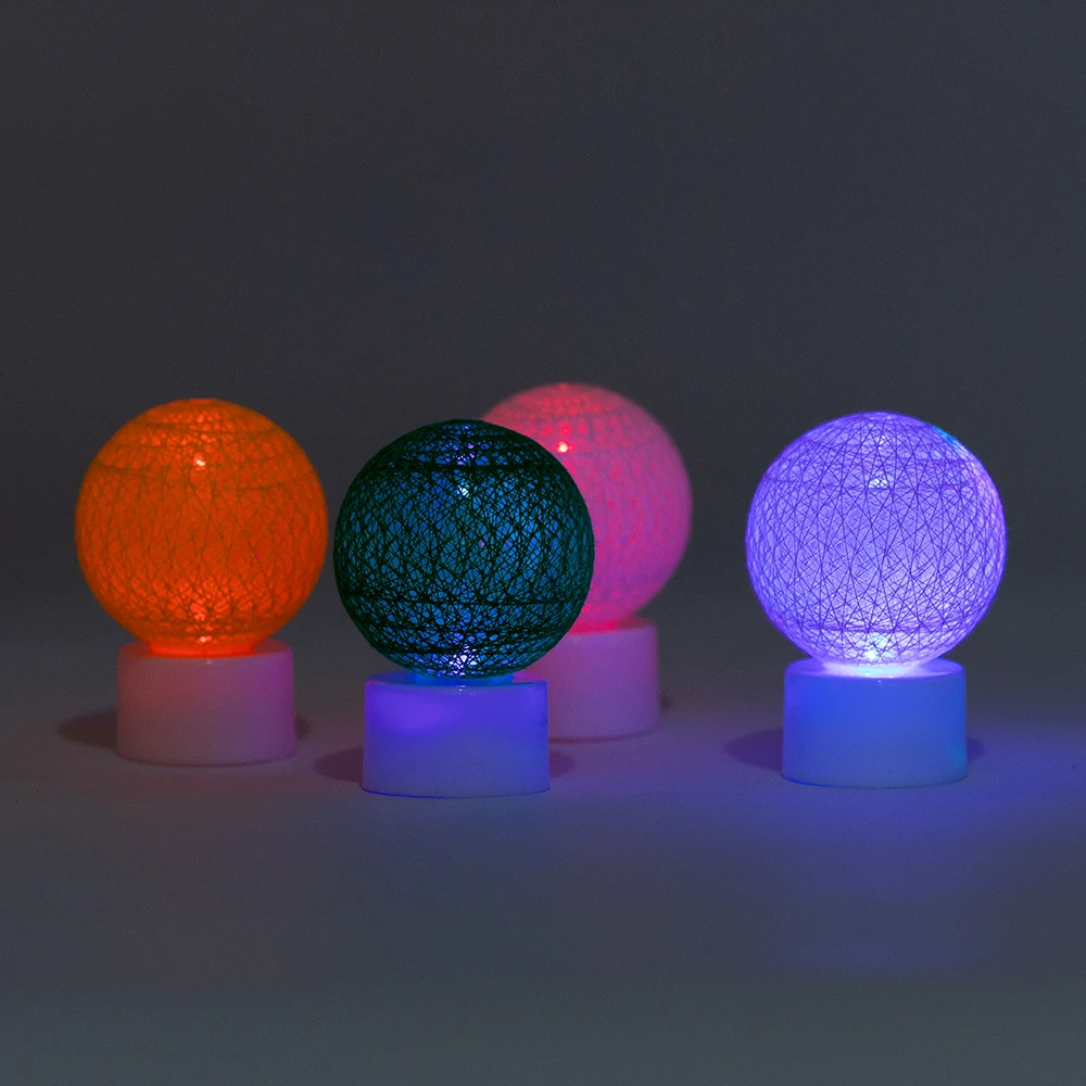 热销棉线球灯各种颜色夜灯,高品质家居装饰台灯