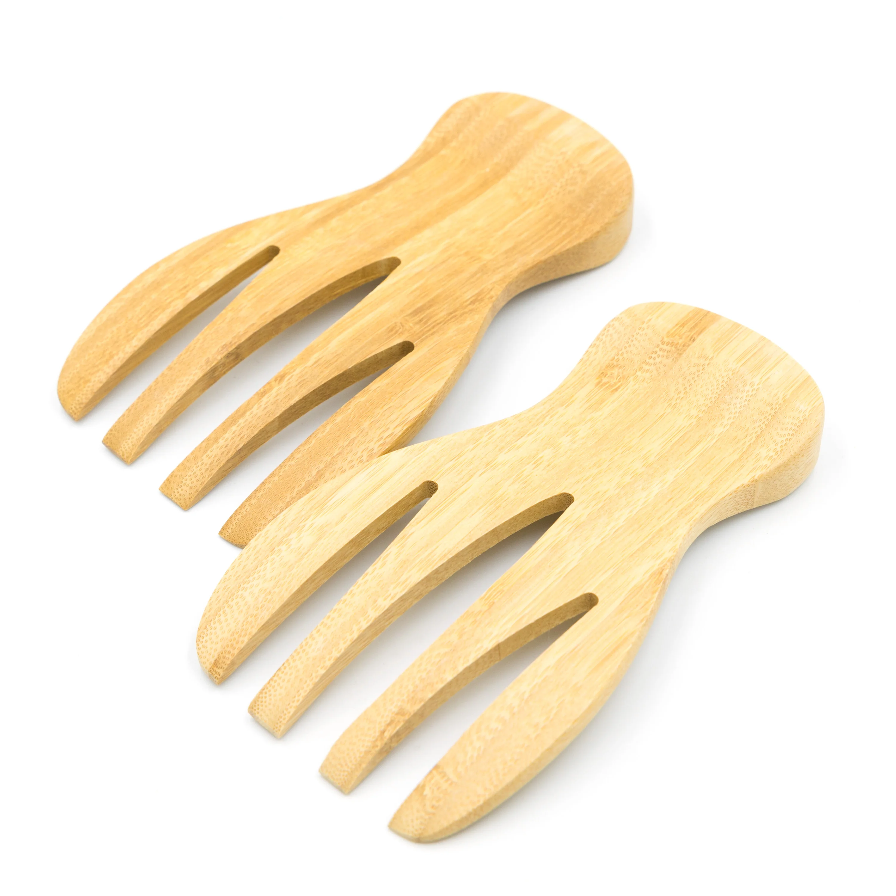 Ecofriendly Bamboo Salad Hands Bamboo Salad Server Set For Kitchen