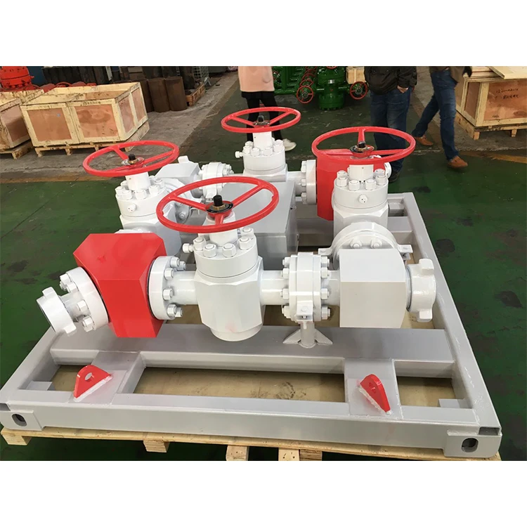 Oil Well Control API skid mounted choke manifold / oilfield manifold ...