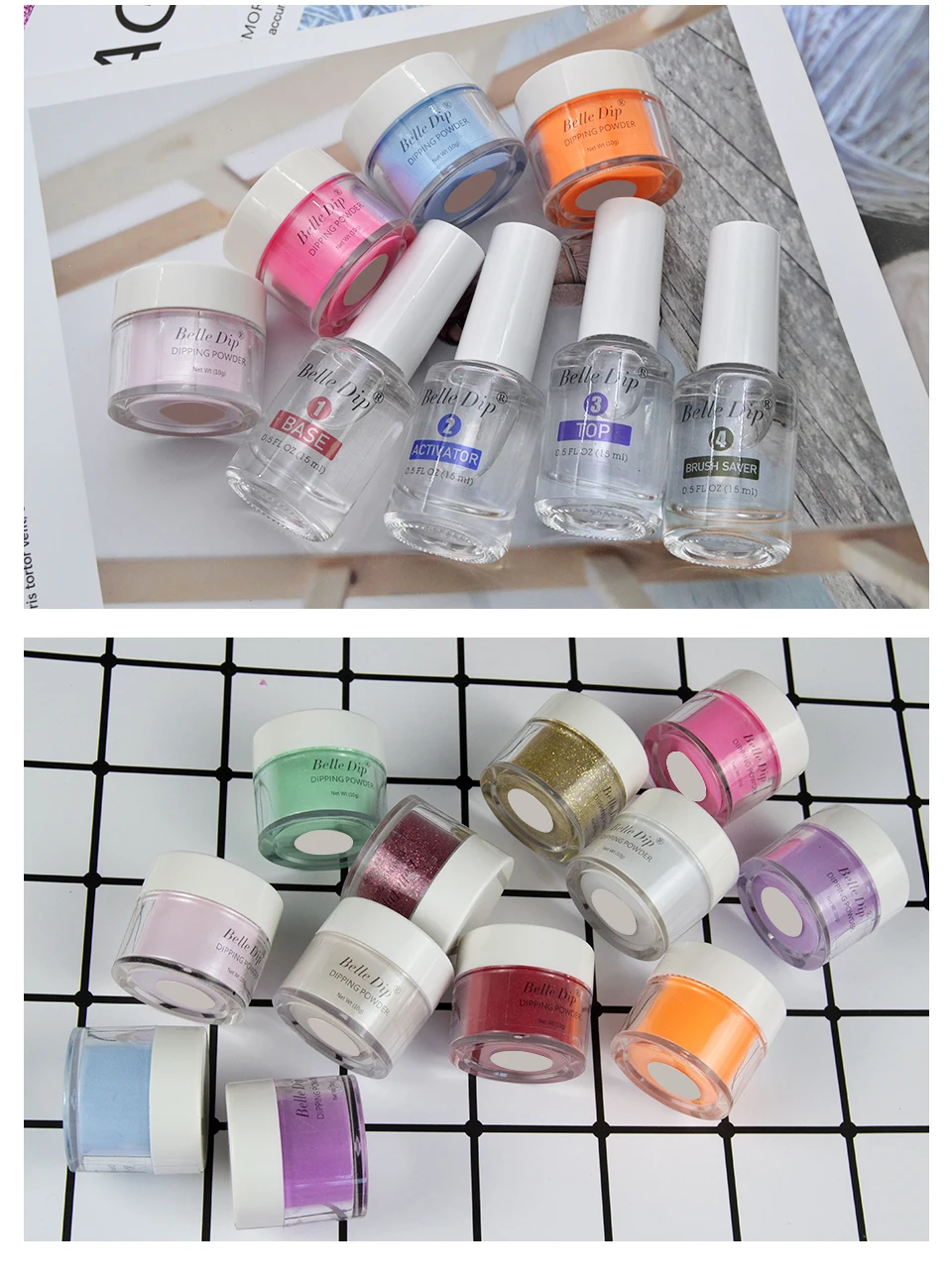 Nail Glitter Gel Powder Dip Kit Clear Dipping Powder Nails Isay Beauty