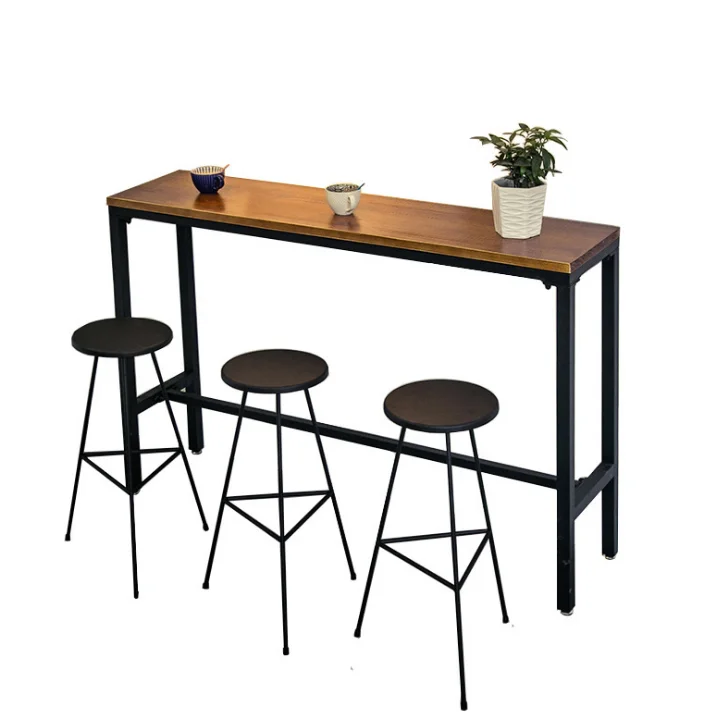 
2019 Modern new design MDF covered OAK paper dining table furniture bar table 
